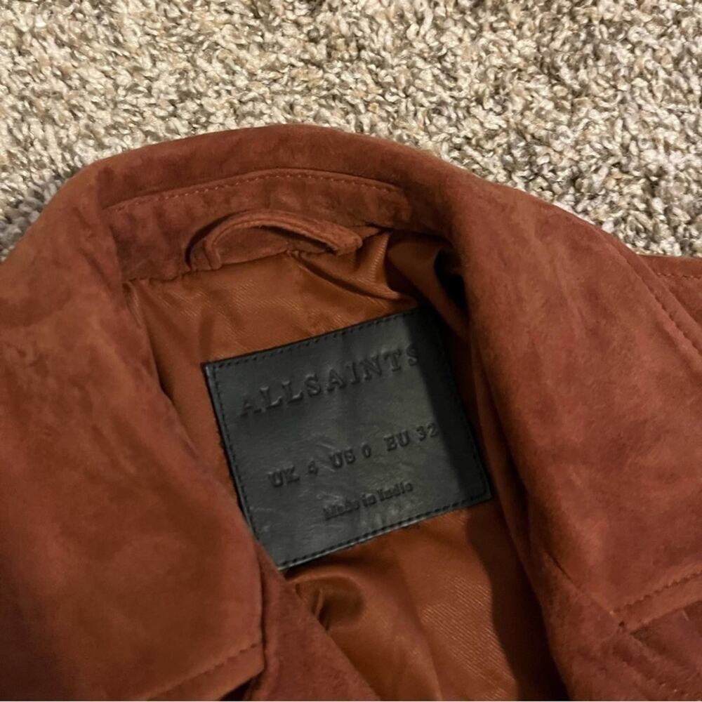 ALLSAINTS Balfern Suede Biker Jacket - Picture 11 of 15
